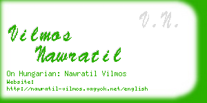 vilmos nawratil business card